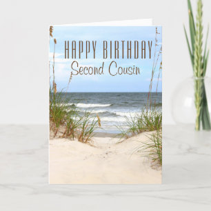 Carte d'anniversaire de la deuxième cousine de pla