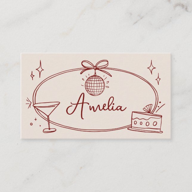 Carte d'anniversaire de la disco personnalisée bei (Devant)