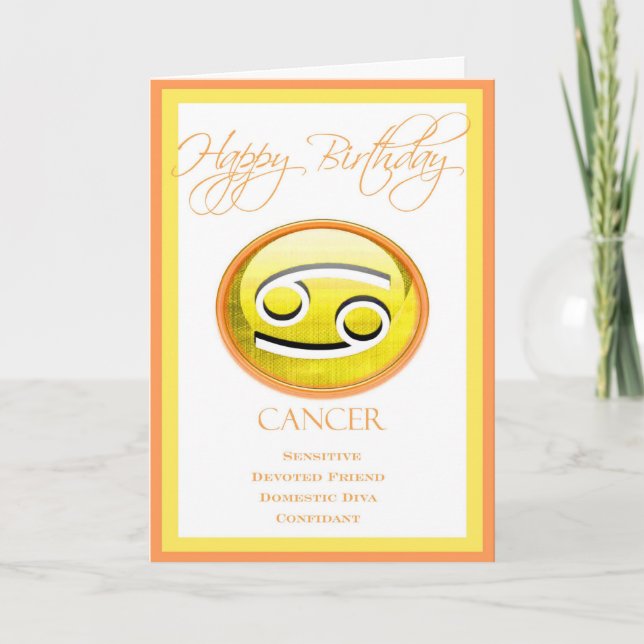 Carte d'anniversaire de la Diva Zodiac pour le can (Devant)