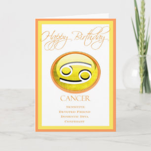 Carte d'anniversaire de la Diva Zodiac pour le can