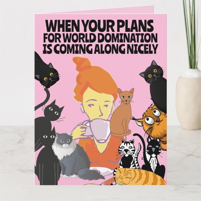 CARTE D'ANNIVERSAIRE DE LA DOMINATION MONDIALE ART (Devant)