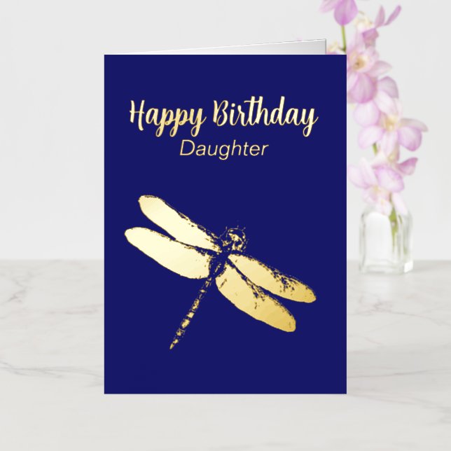 Carte d'anniversaire de la dragonfly artistique Na (Orchidée)