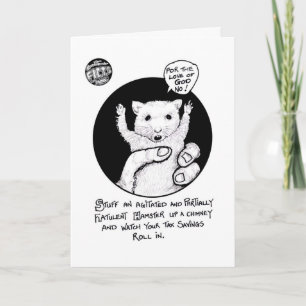 Carte d'anniversaire de la "épargne de hamster" de