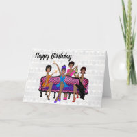 Carte d'anniversaire de la femme africaine américa