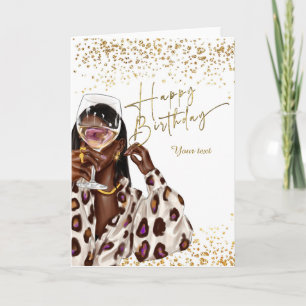 Carte d'anniversaire de la femme afro-américaine