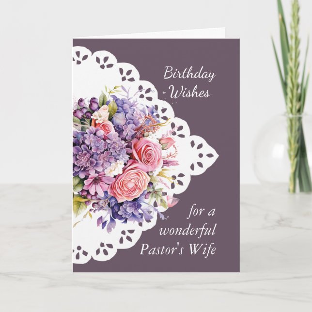 Carte d'anniversaire de la femme du pasteur du bou (Devant)