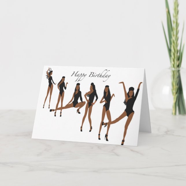 Carte d'anniversaire de la femme noire (Devant)