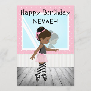 Carte d'anniversaire de la fille afro-américaine