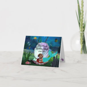 Carte d'anniversaire de la fille de sirène de chio