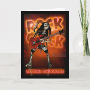 Carte d'anniversaire de la fille Rock Chick Mooney