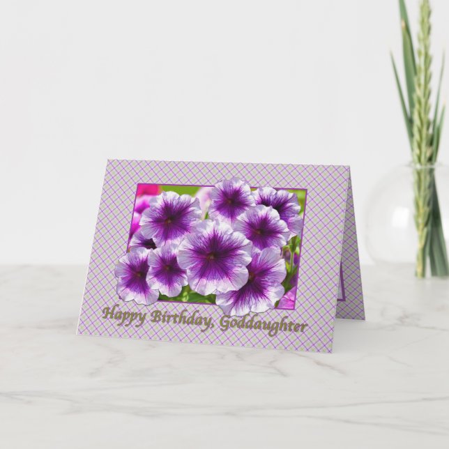 Carte d'anniversaire de la filleule avec les (Devant)