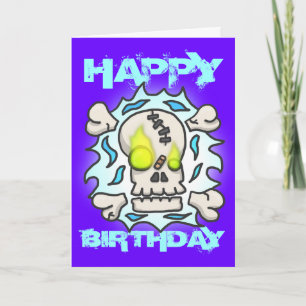 Carte d'anniversaire de la flamme crânienne