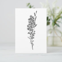 Carte d'anniversaire de la fleur de naissance de j