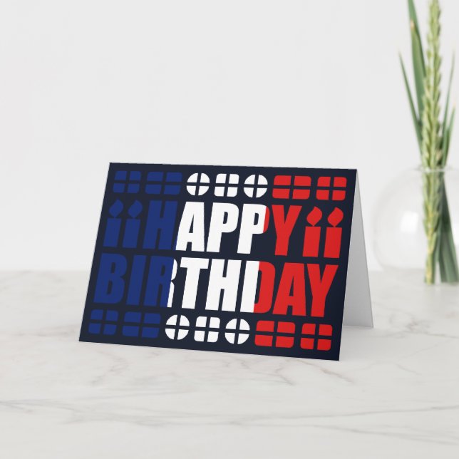 Carte d'anniversaire de la France (Devant)