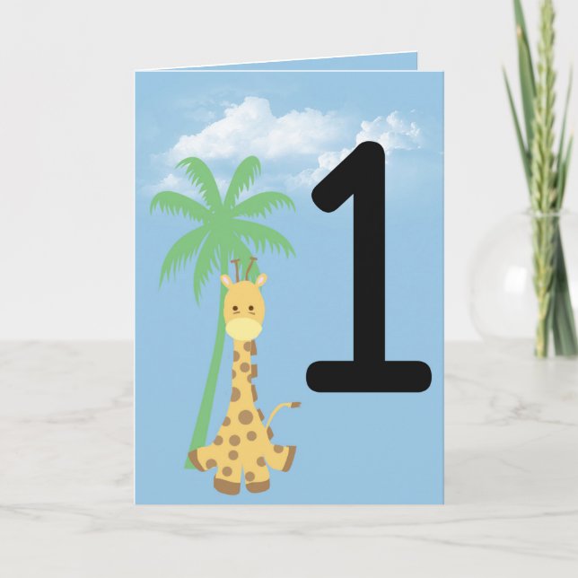 Carte d'anniversaire de la Giraffe (Devant)