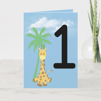 Carte d'anniversaire de la Giraffe