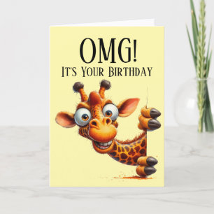 Carte d'anniversaire de la Giraffe de Pékin