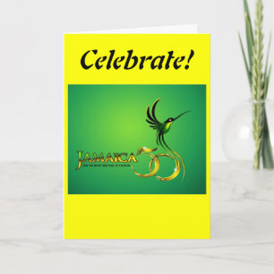 Carte d'anniversaire de la Jamaïque cinquantième
