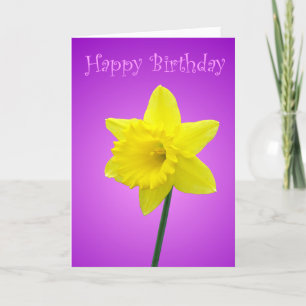 Carte d'anniversaire de la jonquille