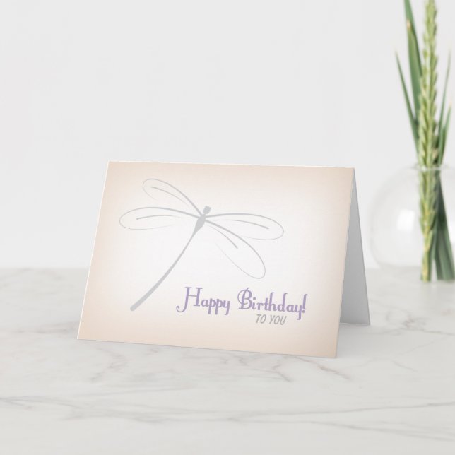 Carte d'anniversaire de la libellule (Devant)