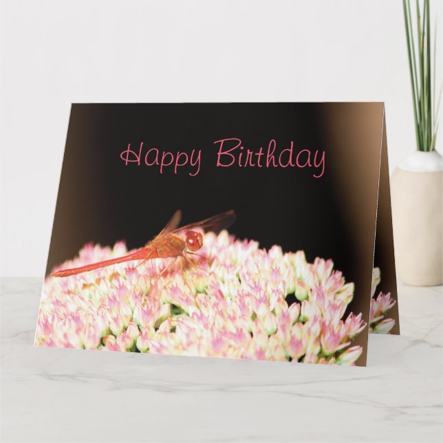 Carte d'anniversaire de la libellule étonnante (Devant)