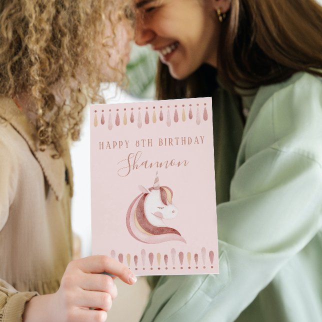 Carte d'anniversaire de la licorne (Créateur téléchargé)