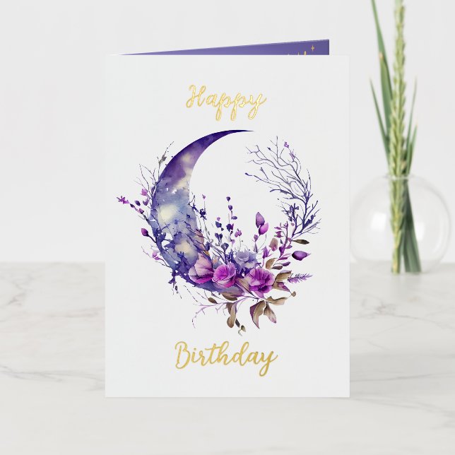 Carte d'anniversaire de la lune (Recto)
