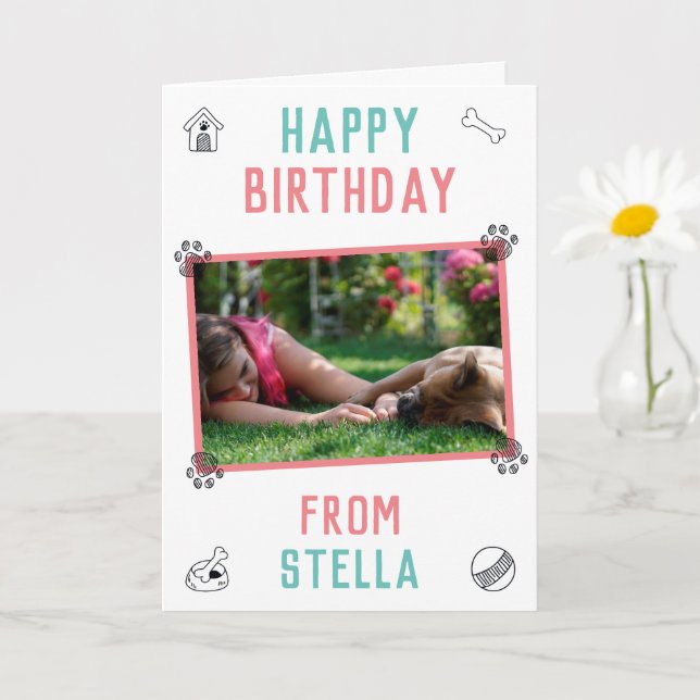 Carte d'anniversaire de la maman Bulldog (Petite plante)