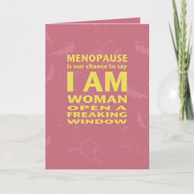 Carte d'anniversaire de la ménopause (Devant)