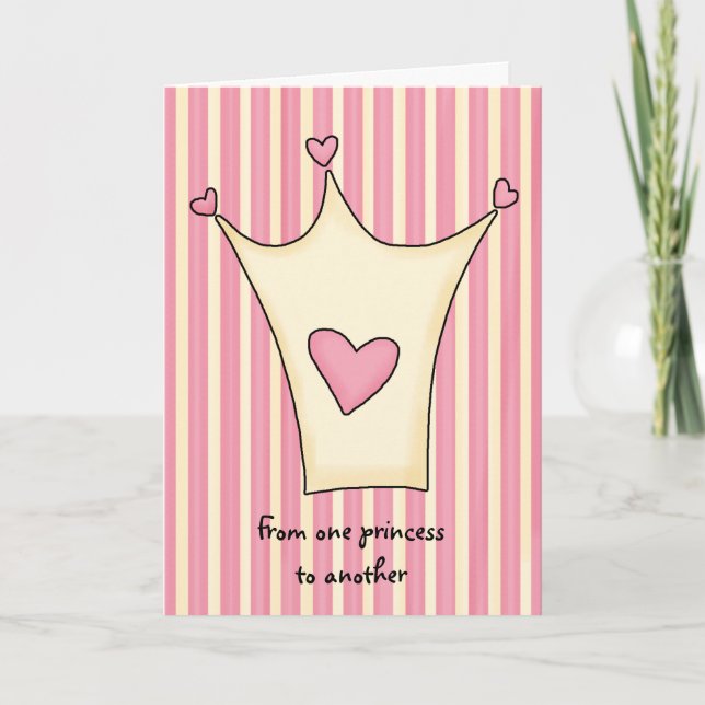 Carte d'anniversaire de la mignonne princesse cour (Devant)