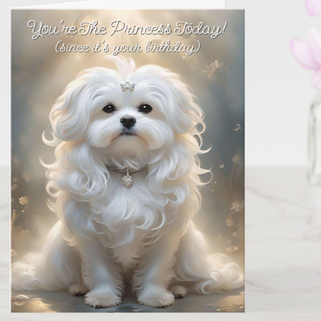 Carte d'anniversaire de la mignonne princesse malt (Créateur téléchargé)