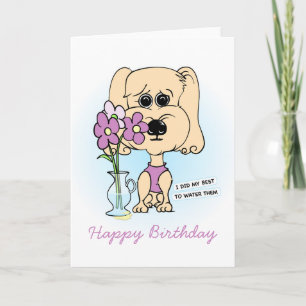 Carte d'anniversaire de la naissance d'un joli chi
