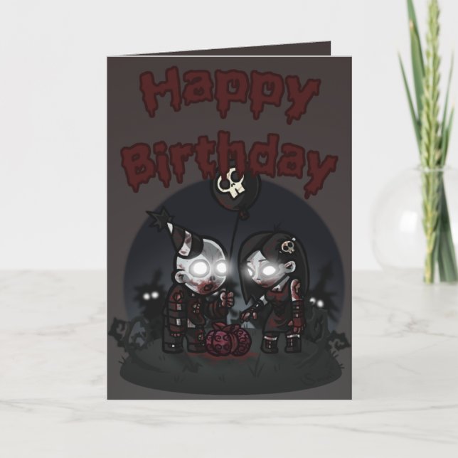Carte d'anniversaire de la partie 2011 de zombi (Devant)