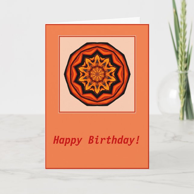 Carte d'anniversaire de la Passion du soleil intér (Devant)