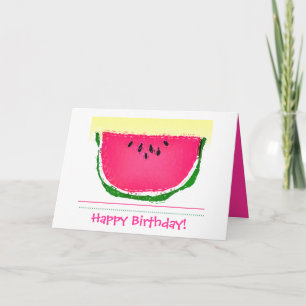 Carte d'anniversaire de la pastèque