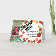 Carte d'anniversaire de la pastèque