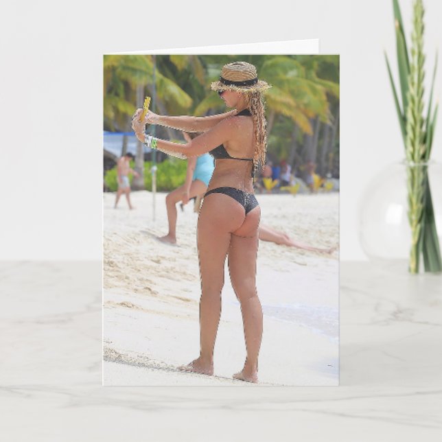 CARTE D'ANNIVERSAIRE DE LA PETITE FILLE DE PLAGE E (Devant)