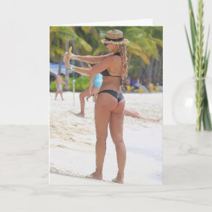 CARTE D'ANNIVERSAIRE DE LA PETITE FILLE DE PLAGE E