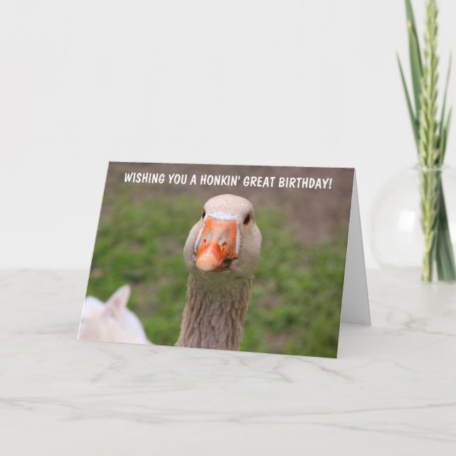 Carte d'anniversaire de la petite oie (Devant)