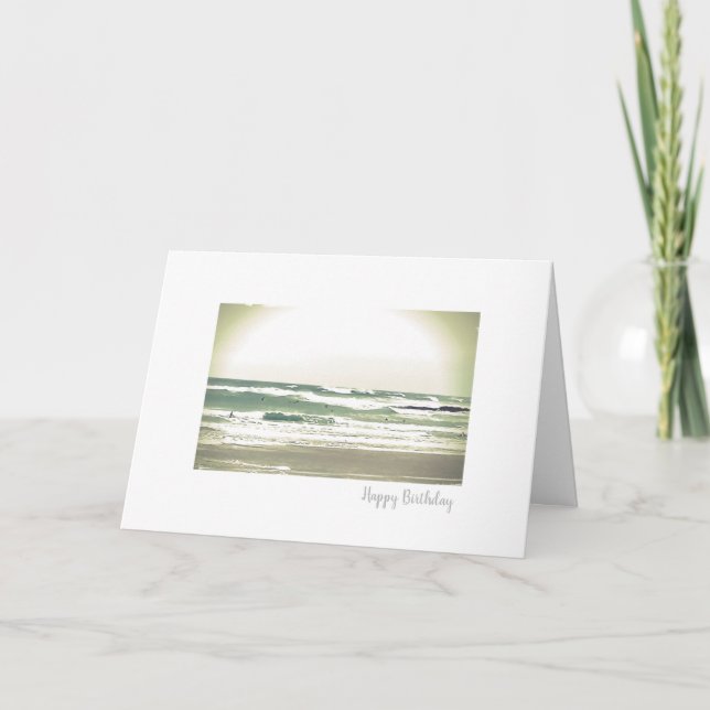Carte d'anniversaire de la photographie de surf (Devant)