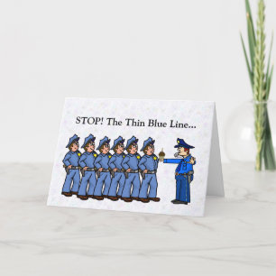 Carte d'anniversaire de la police de la Ligne Bleu