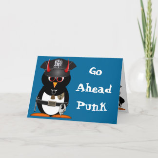 Carte d'anniversaire de la police du Malin Penguin