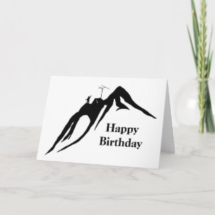 Carte d'anniversaire de la radio de jambon d'alpin
