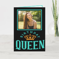 Carte d'anniversaire de la reine joyeuse