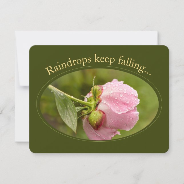 Carte d'anniversaire de la rose peony glittering (Devant)
