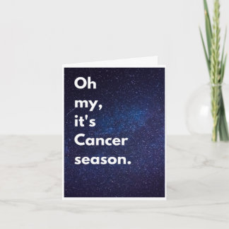 Carte d'anniversaire de la saison du cancer