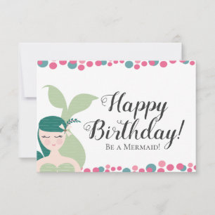 Carte d'anniversaire de la sirène