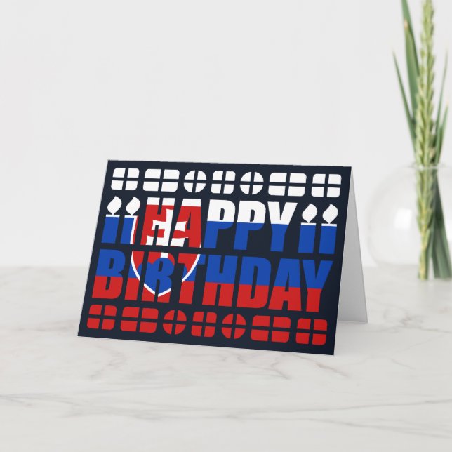 Carte d'anniversaire de la Slovaquie (Devant)