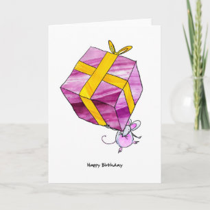 Carte d'anniversaire de la souris
