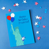 Carte d'anniversaire de la statue de la Liberté de
